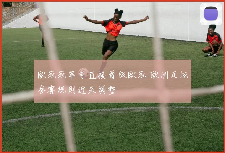 欧冠冠军可直接晋级欧冠 欧洲足坛参赛规则迎来调整